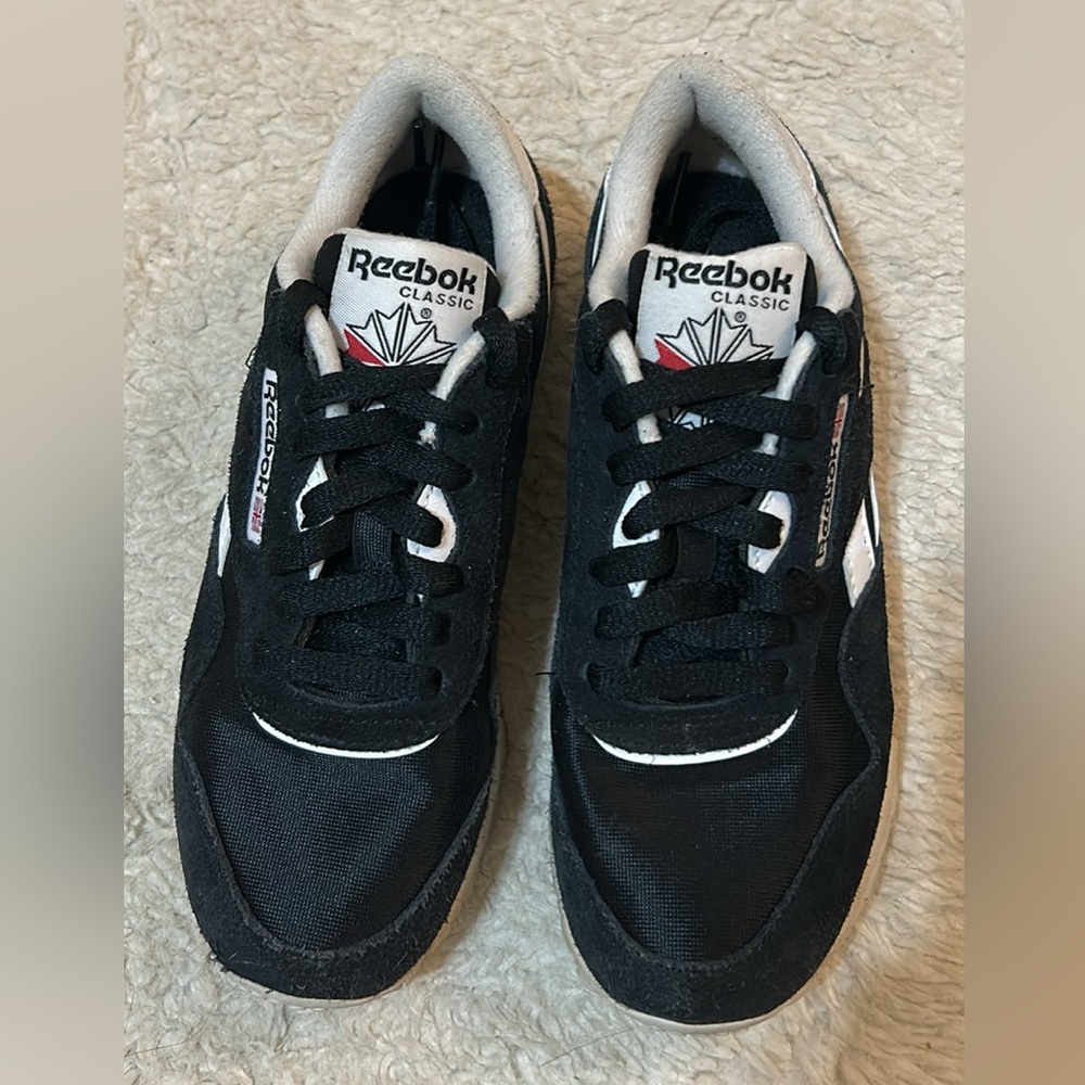 Reebok Classic Black and White Kids Sneakers Activewear Athleisure